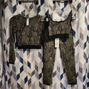Fabletics 3 Piece Snake Print Set